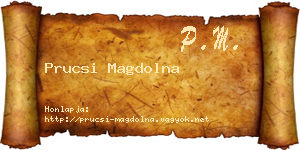 Prucsi Magdolna névjegykártya